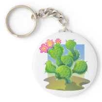 Pretty Cactus Vector Key Chains