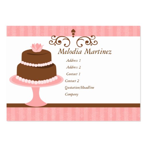 Pretty Cake Business Cards (front side)
