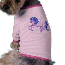 Pretty Carousel Unicorn Art Doggie Shirt