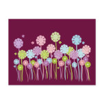 Pretty cartoon flowers &amp; butterflies postcard
