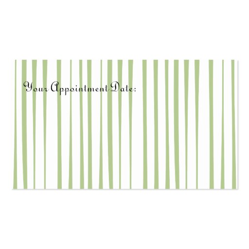 Pretty Celery Green Door Business Cards (back side)