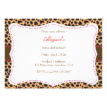 Pretty Cheetah Invitation