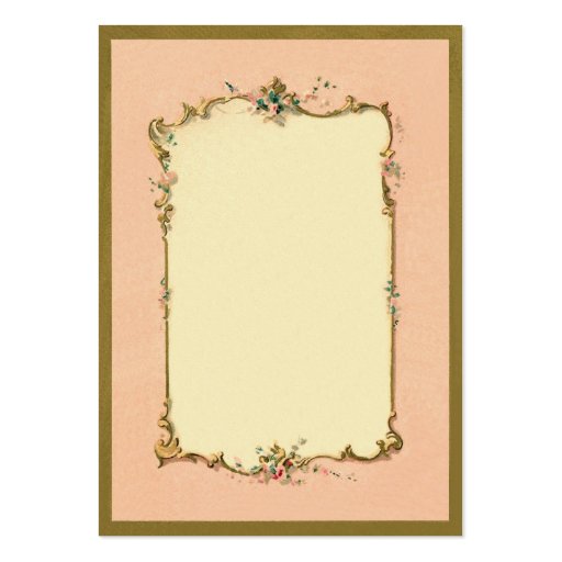 Pretty Chic Vintage French Blank Page Border Business Cards (front side)