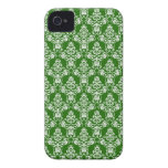 Pretty Christmas Holiday Damask Smartphone Cases Case-Mate iPhone 4 Cases