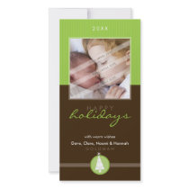 PRETTY CHRISTMAS PHOTOCARD :: stripedstitch 6P Custom Photo Card