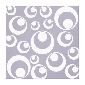 Pretty Circles and Dots Design Light Lavender Gallery Wrap Canvas