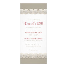 Pretty Classic Sand Dollar Invitation in Tan