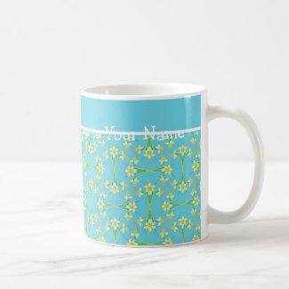 Pretty Coffee Mug to Personalize: Daffodils