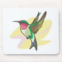 pretty colibri bird mousepads
