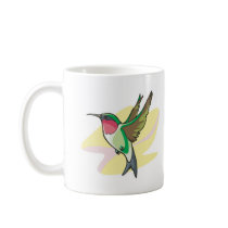 pretty colibri bird mug