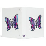 pretty colorful butterfly design binders