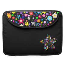 Pretty Colorful Floral Star Sleeve For MacBooks