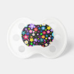 Pretty Colorful Flowers Baby Pacifiers