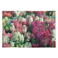 pretty colorful garden flowers place mat