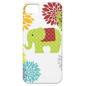 Pretty Colorful Hippie Elephant Flower Power iPhone 5 Covers