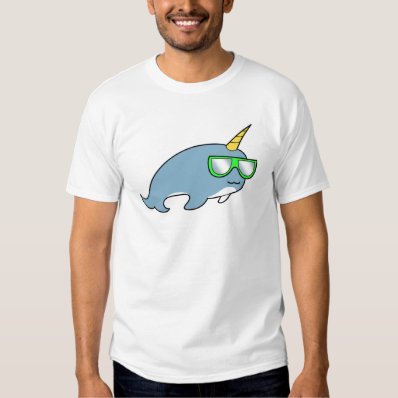 Pretty cool Narwhal in shades T Shirt