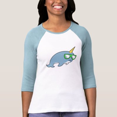 Pretty Cool Narwhal in shades T-shirt