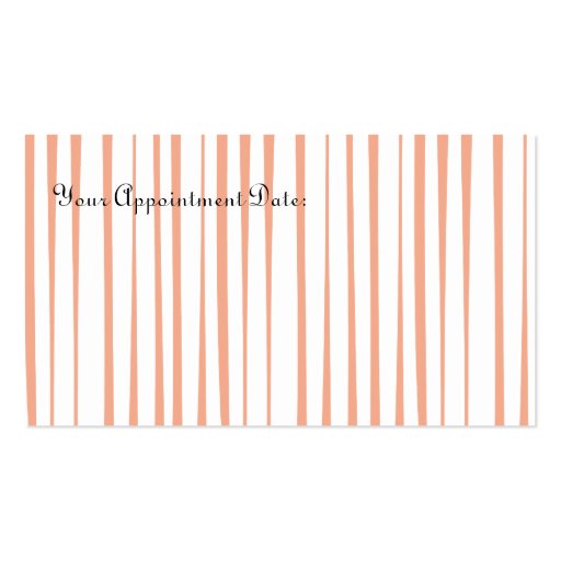 Pretty Coral Door Business Card Template (back side)