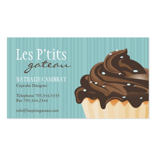 Pretty Cupcake Business Card (front side)