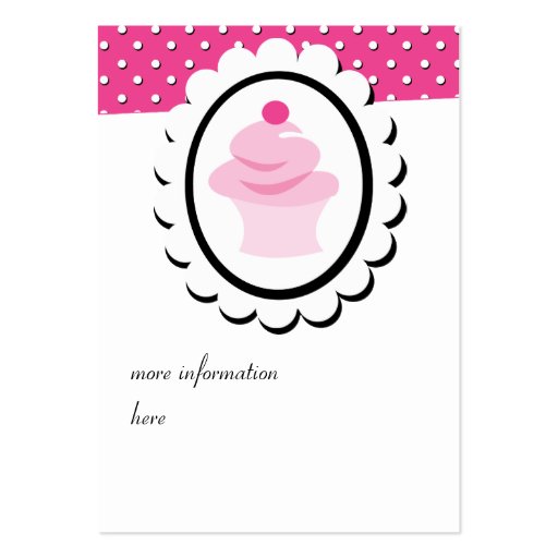 Pretty Cupcake Business Card Templates (back side)