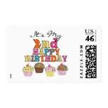 Pretty Cupcakes 2nd Birthday Tshirts and Gifts postage