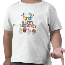 Pretty Cupcakes 3rd Birthday Tshirts and Gifts