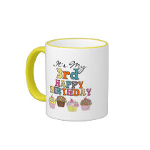 Pretty Cupcakes 3rd Birthday Tshirts and Gifts Mugs