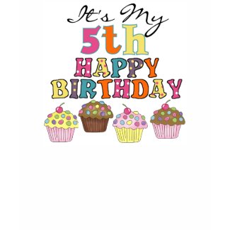 Pretty Cupcakes 5th Birthday Tshirts and Gifts shirt