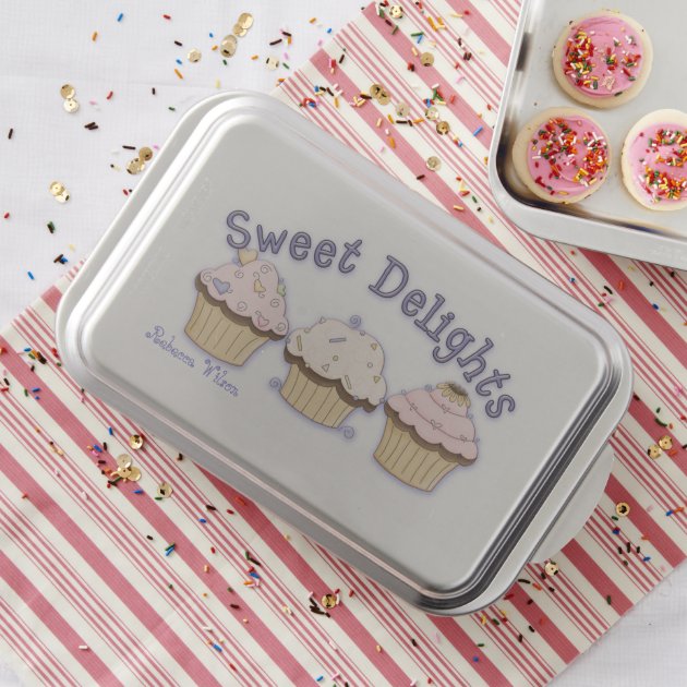Pretty Cupcakes Custom Covered Baking Pan Cake Pan-1