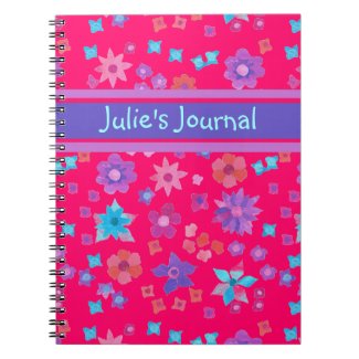 Pretty Custom Flower-Power Notebook or Journal