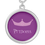 Pretty Customizable Purple & Lilac Princess Crown Pendant