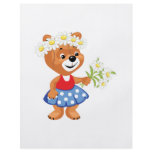 pretty cute daisy girly bear personalized flyer