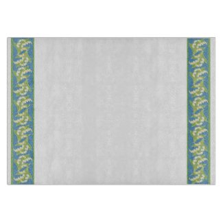 Pretty Cutting Board: Lilies of the Valley, Blue