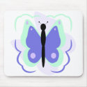 Pretty Cyan And Blue Butterfly Mousepad