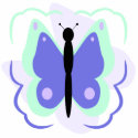 Pretty Cyan And Blue Butterfly Ornament
