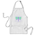 Pretty Cyan And Blue Dragonfly Apron