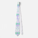 Pretty Cyan And Blue Dragonfly Neck Tie