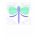 Pretty Cyan And Blue Dragonfly Shirt