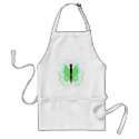 Pretty Cyan And Green Butterfly Apron