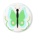 Pretty Cyan And Green Butterfly Magnet
