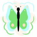 Pretty Cyan And Green Butterfly Ornament