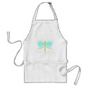 Pretty Cyan And Green Dragonfly Apron