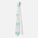 Pretty Cyan And Green Dragonfly Neck Tie