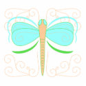 Pretty Cyan And Green Dragonfly Ornament