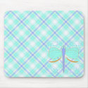 Pretty Cyan And Orange Dragonfly Mousepad
