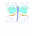 Pretty Cyan And Orange Dragonfly Shirt