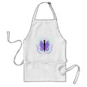 Pretty Cyan And Purple Butterfly Apron