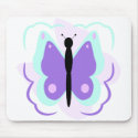 Pretty Cyan And Purple Butterfly Mousepad