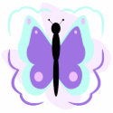 Pretty Cyan And Purple Butterfly Ornament