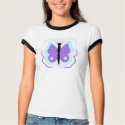Pretty Cyan And Purple Butterfly Shirt